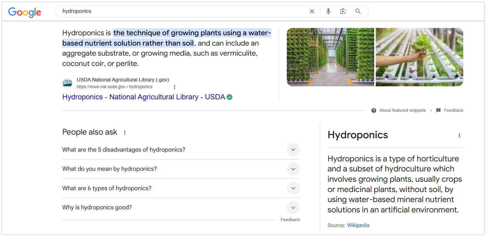 Résultat de recherche Hydroponics
