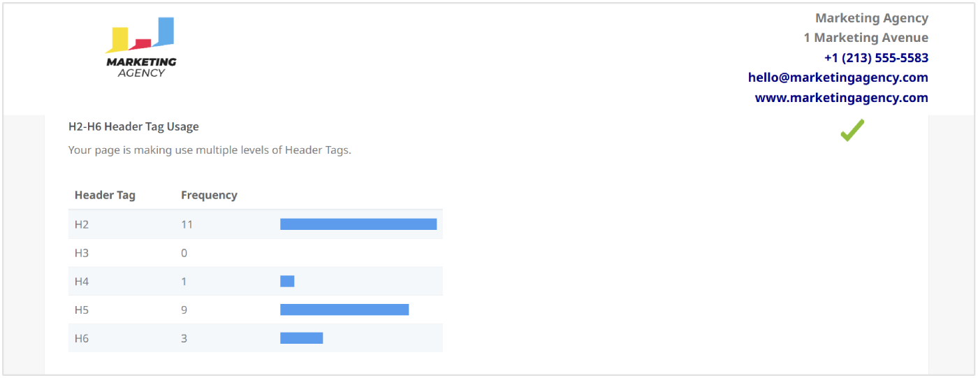 Tabelle im Marketing