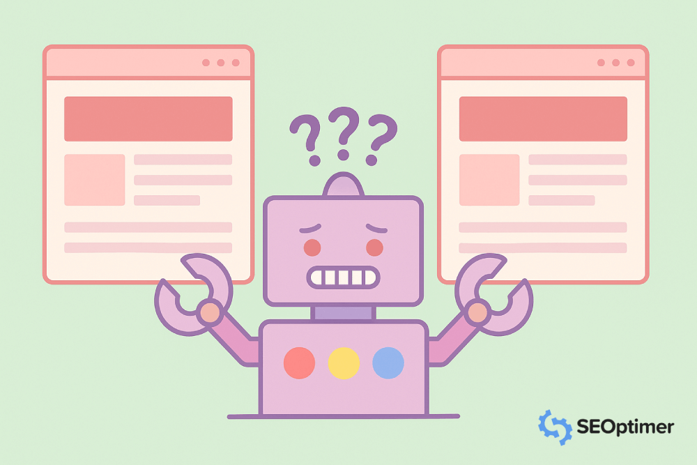 Illustrazione di contenuto duplicato