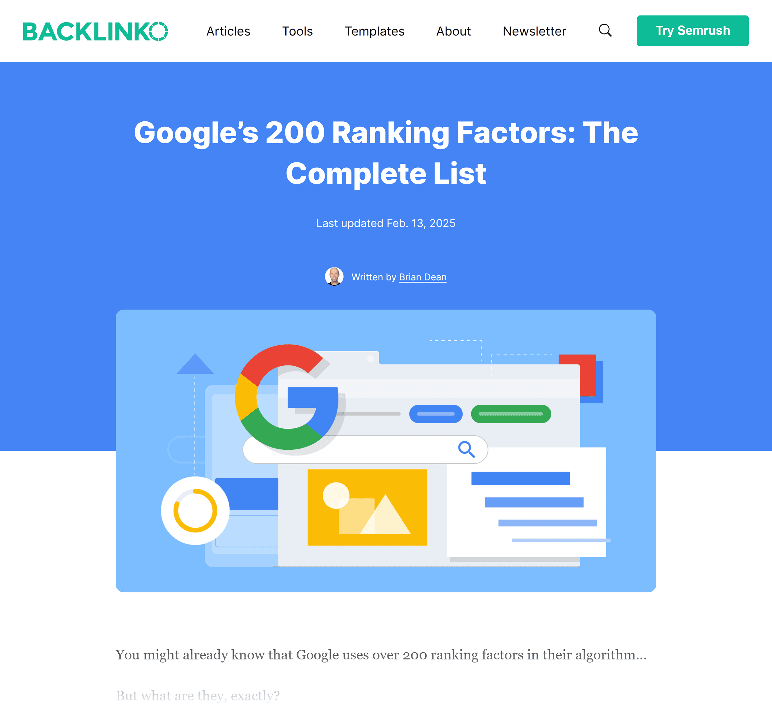 Backlinko – Google Ranking Factors
