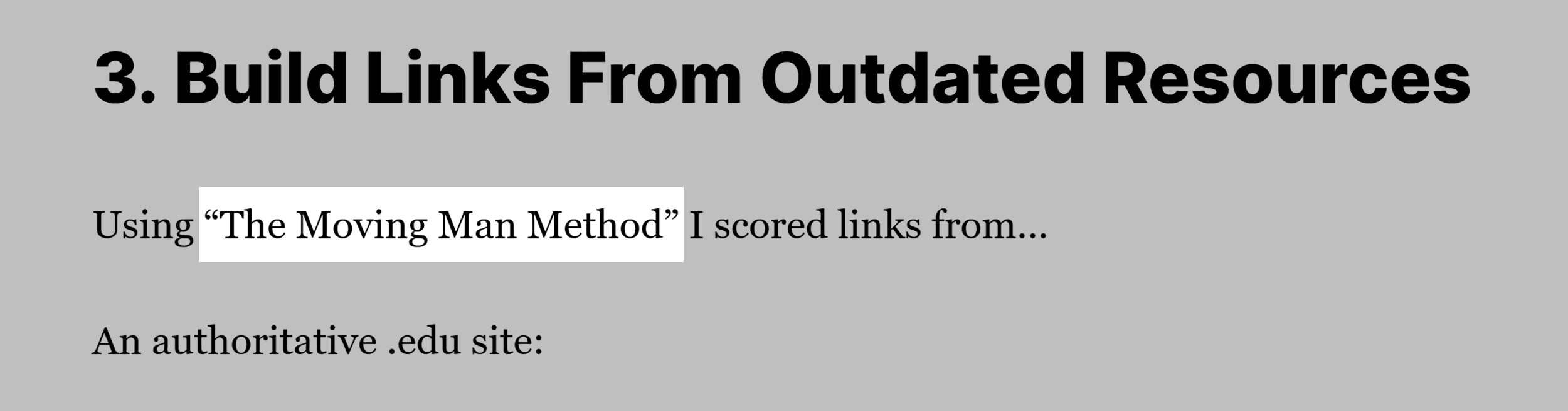 Backlinko – High Quality Backlinks – Step 3