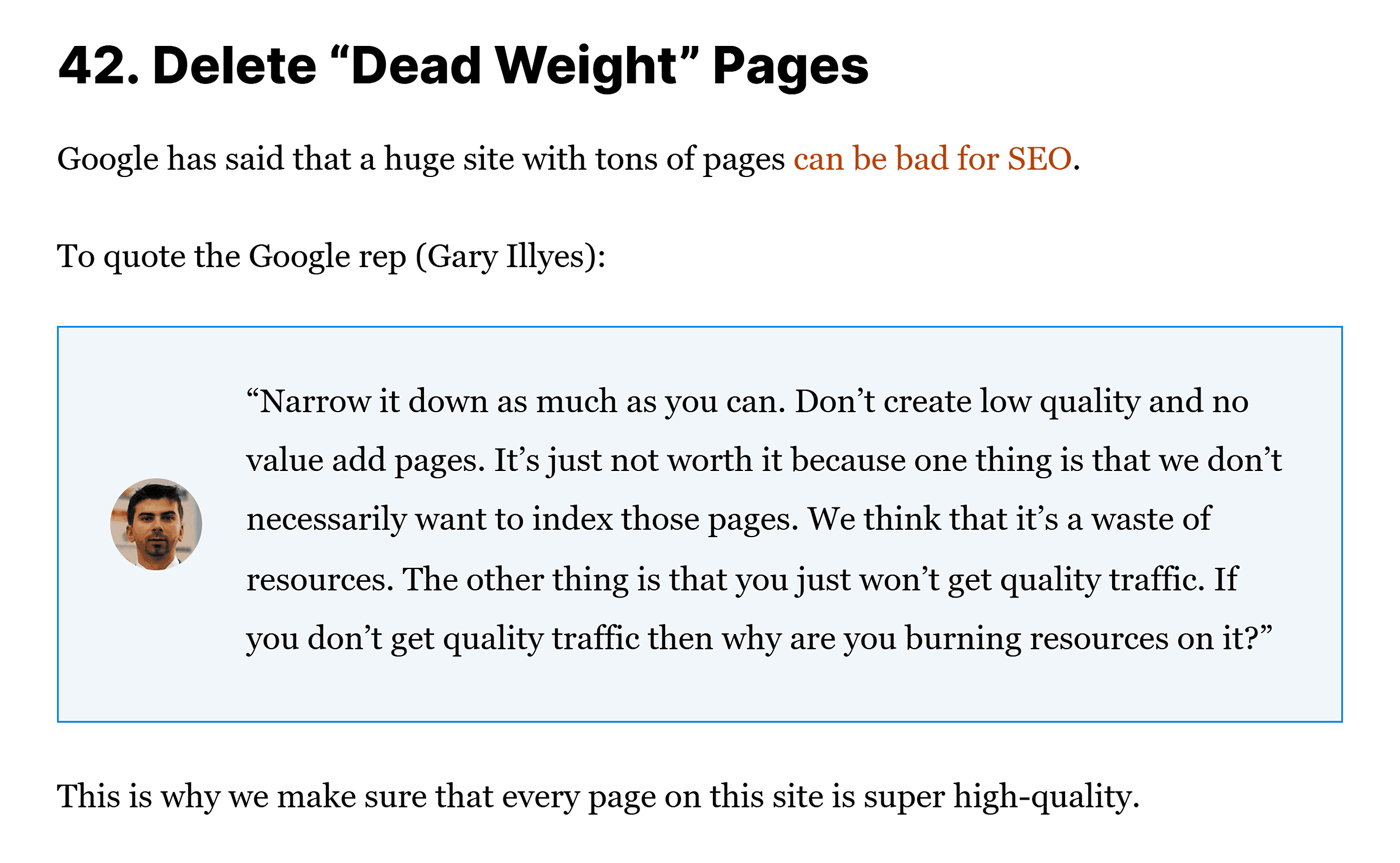 Backlinko – SEO Checklist – “Dead Weight” Pages Backlinko – SEO Checklist – "Dead Weight" Pages