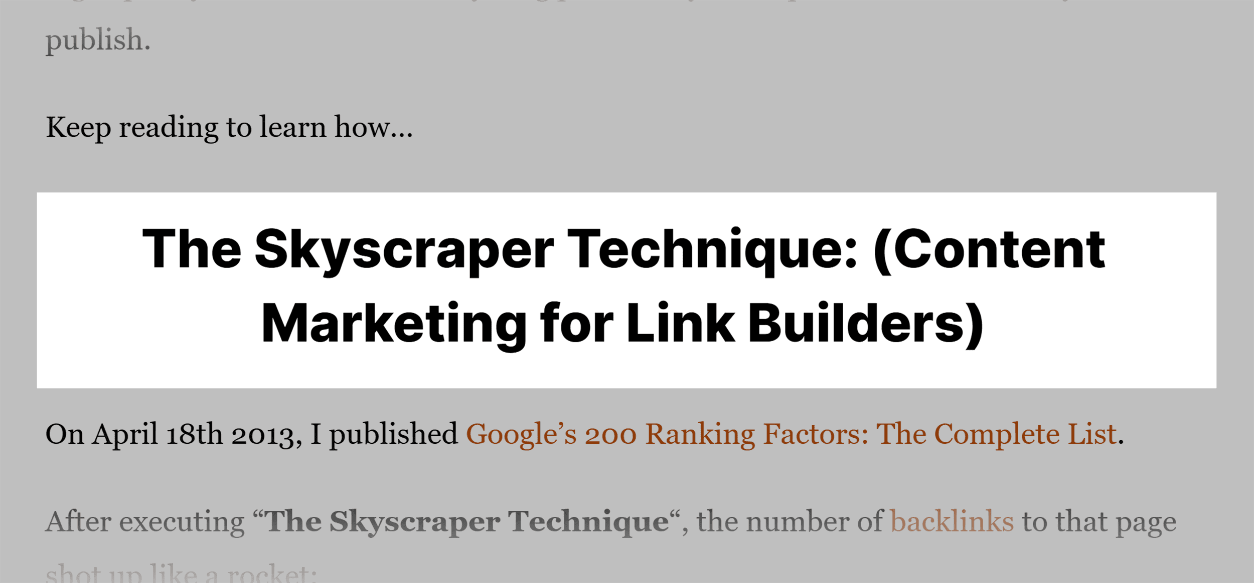 Backlinko – Skyscraper Technique Backlinko – Skyscraper Technique