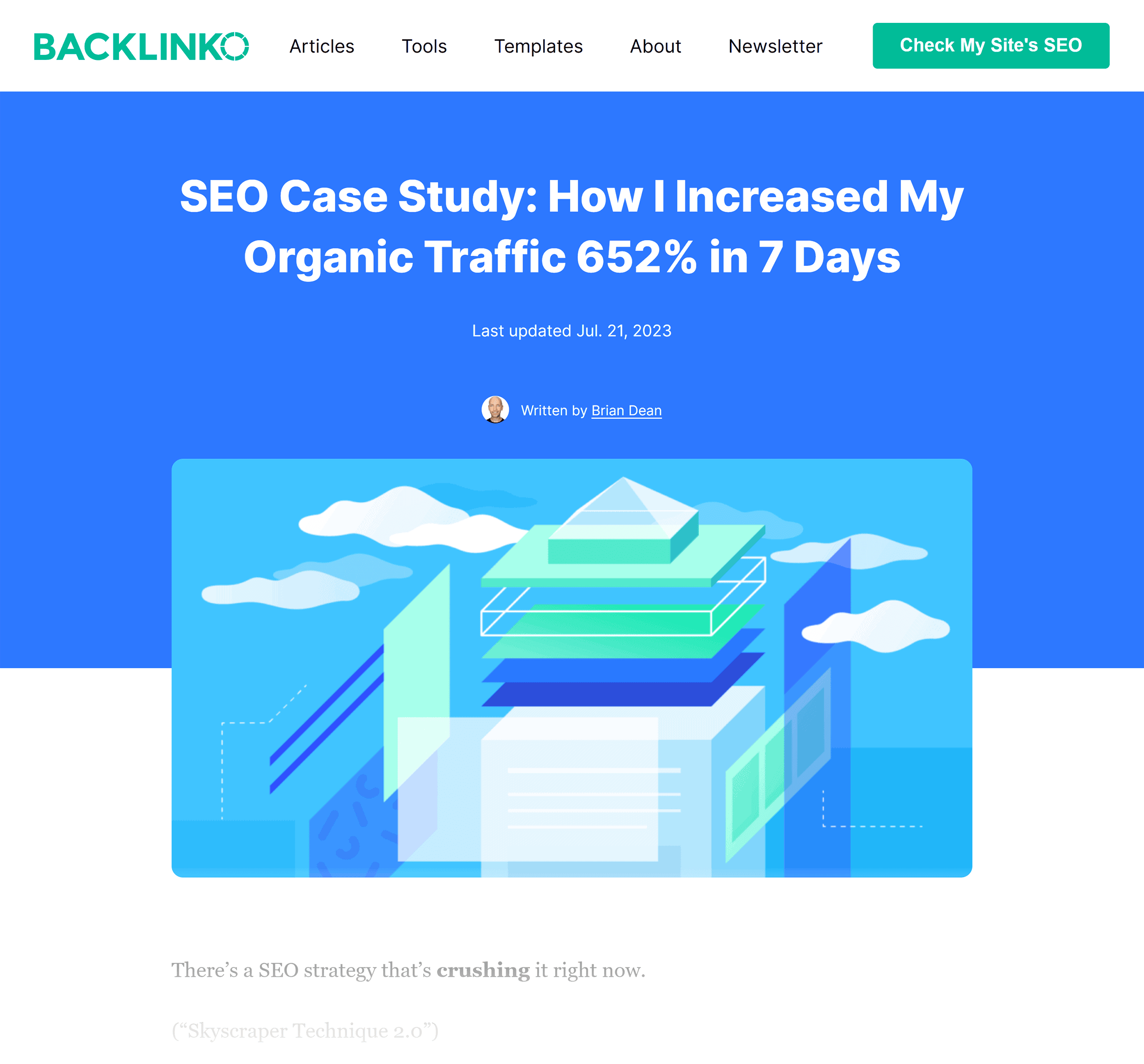 Backlinko Skyscraper Technique 2.0