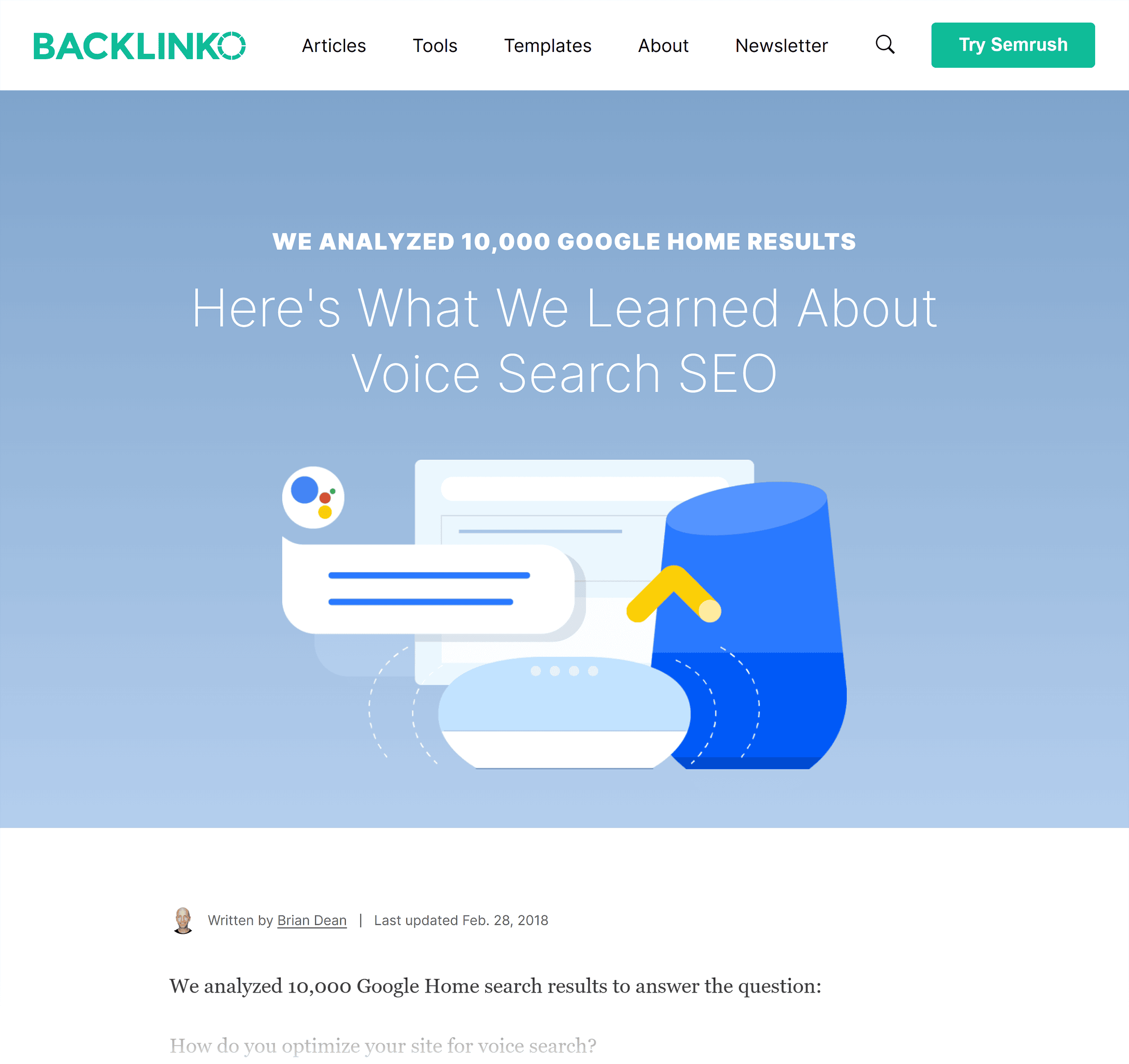 Backlinko – Voice Search