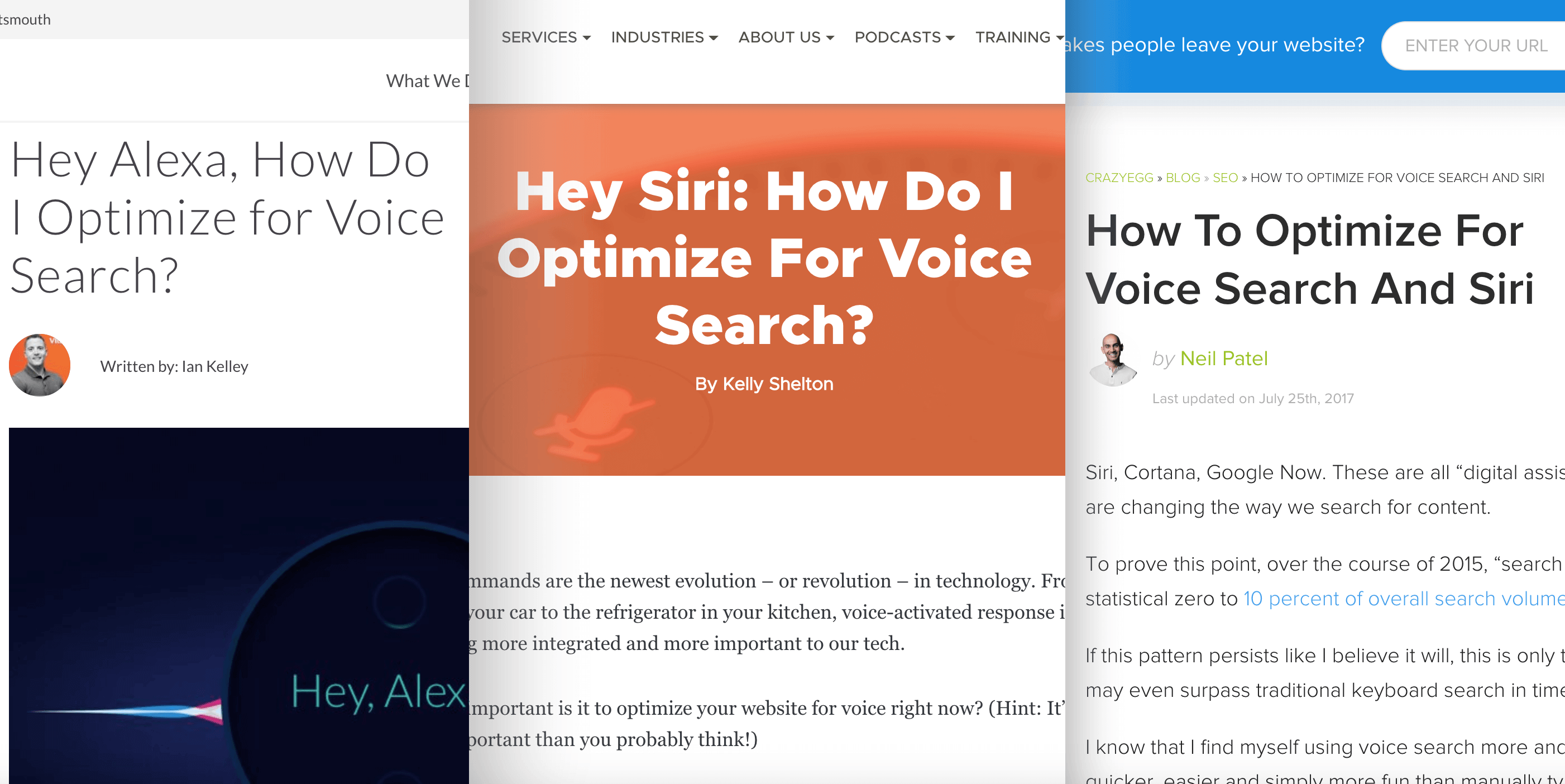 Bloggers writing about voice search Bloggers writing about voice search