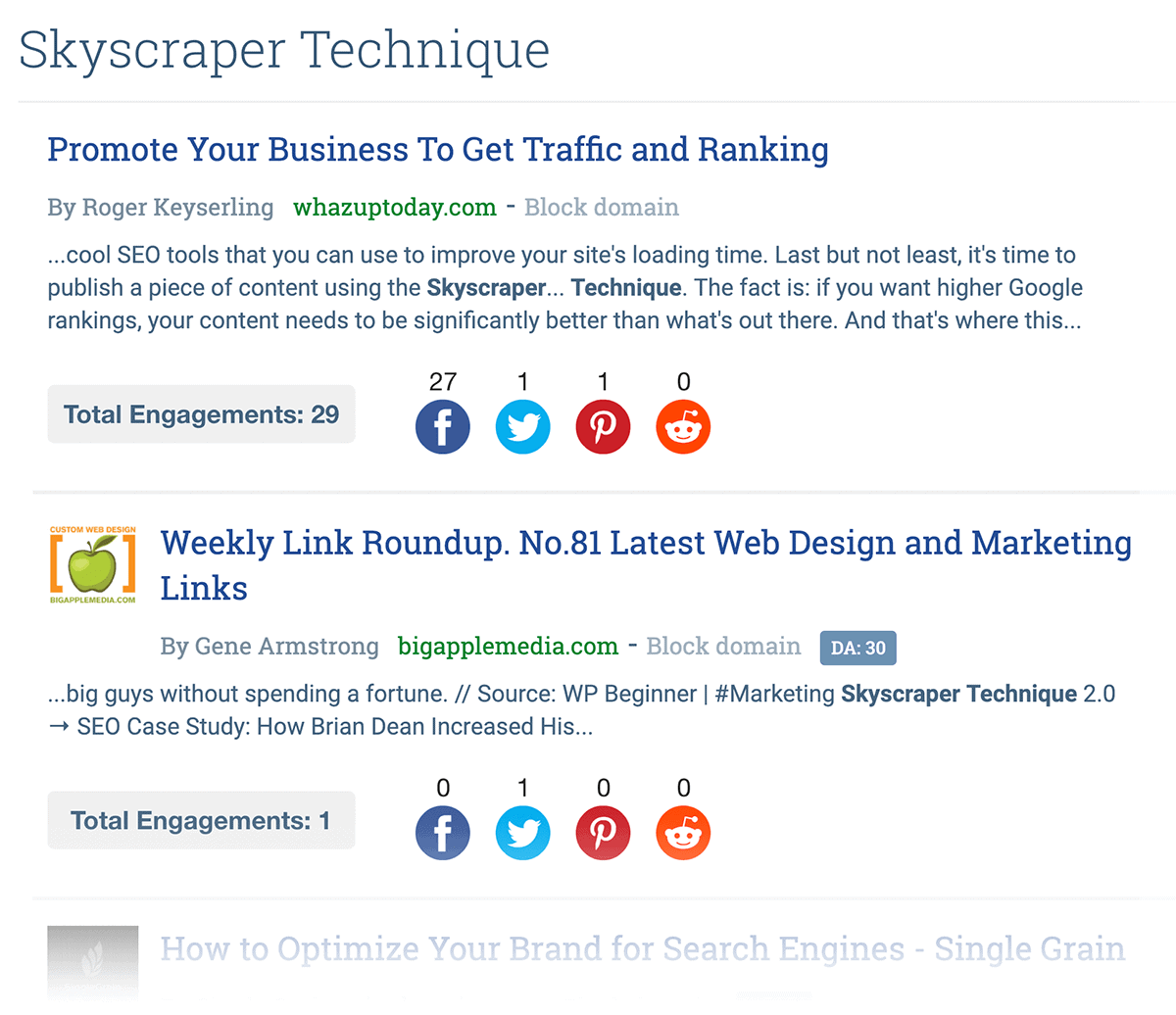 BuzzSumo – Recent Skyscraper Technique shares BuzzSumo – Recent Skyscraper Technique shares