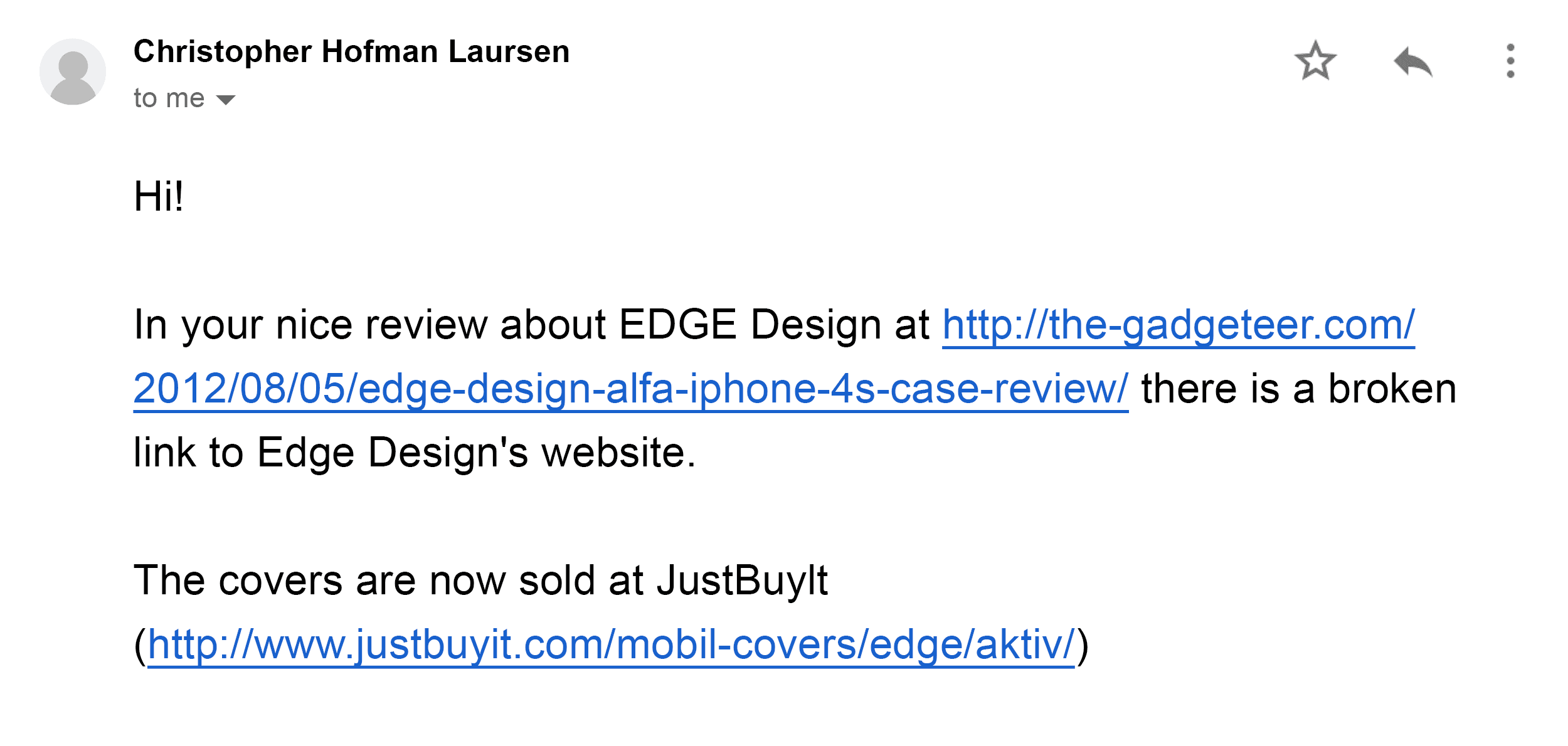 Chris outreach email