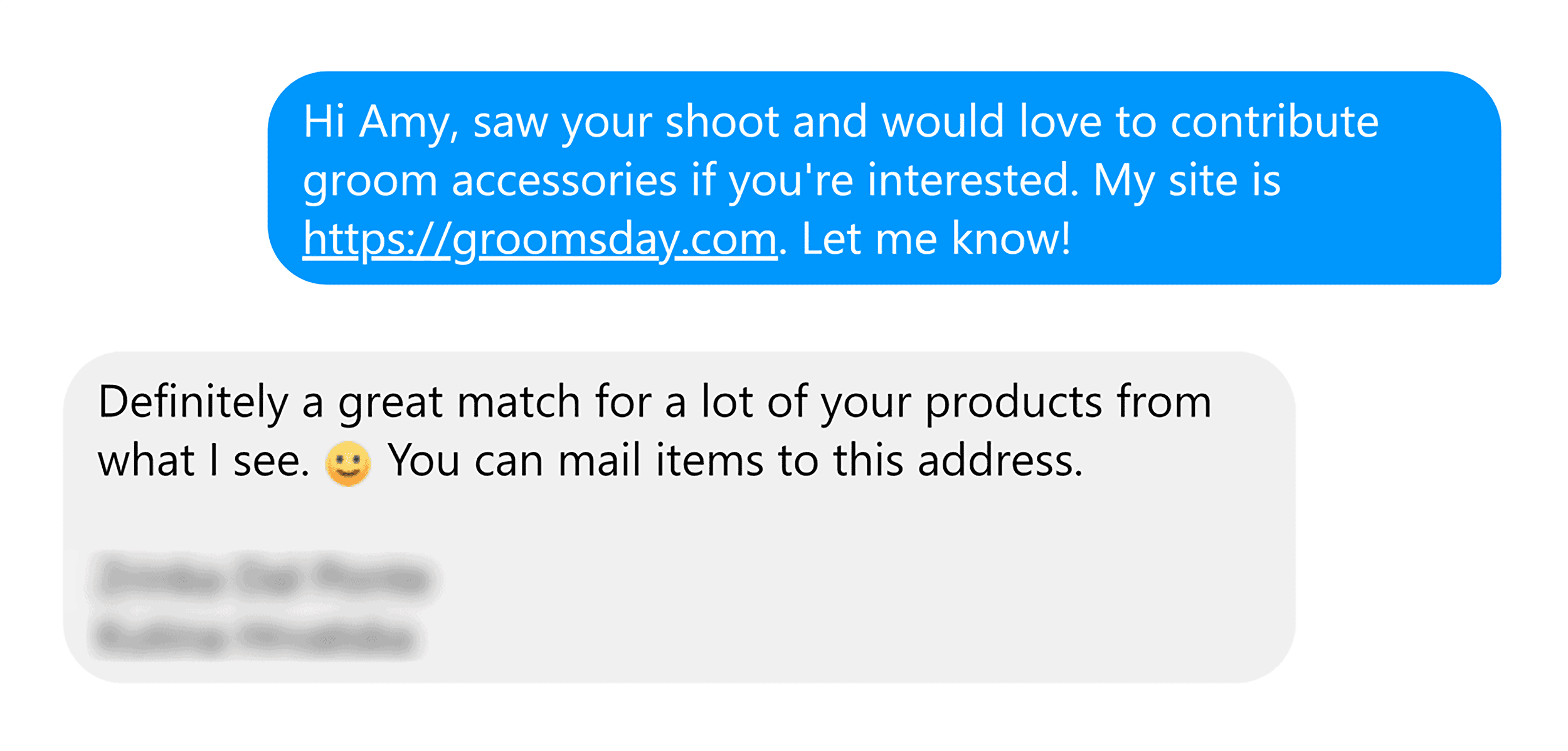 Facebook message