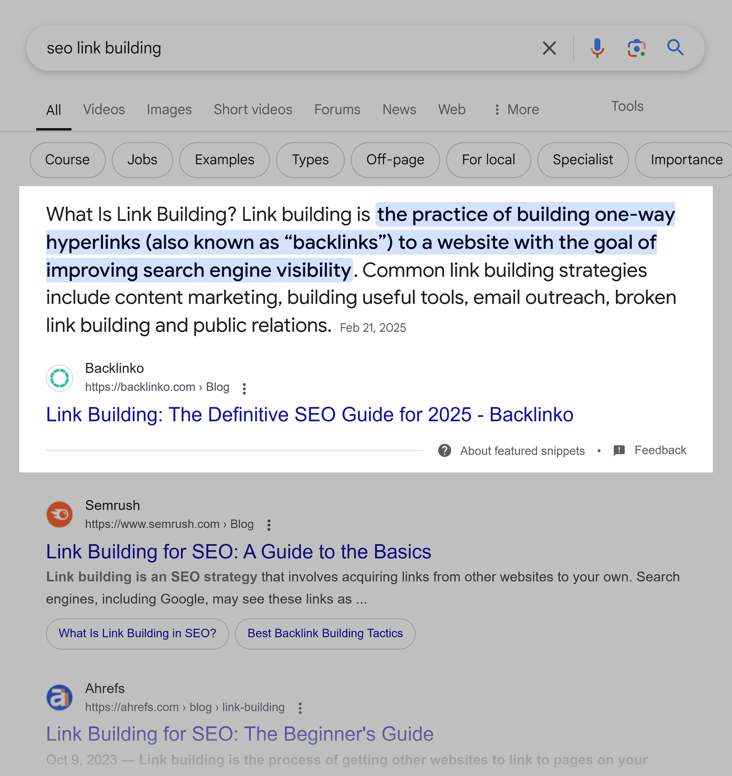 Google SERP – SEO Link Building Google SERP – SEO Link Building