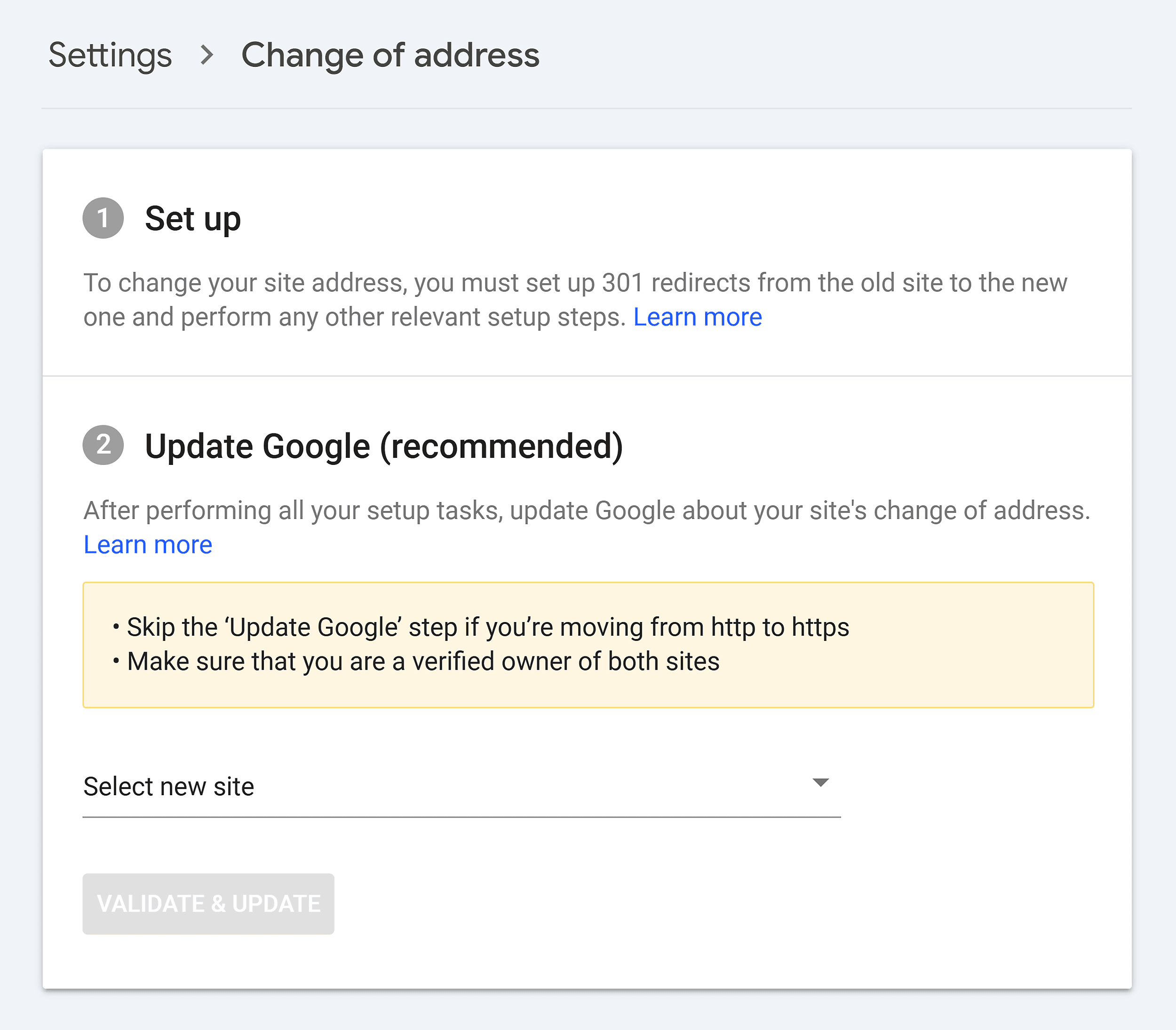 GSC – Change of address GSC – Change of address
