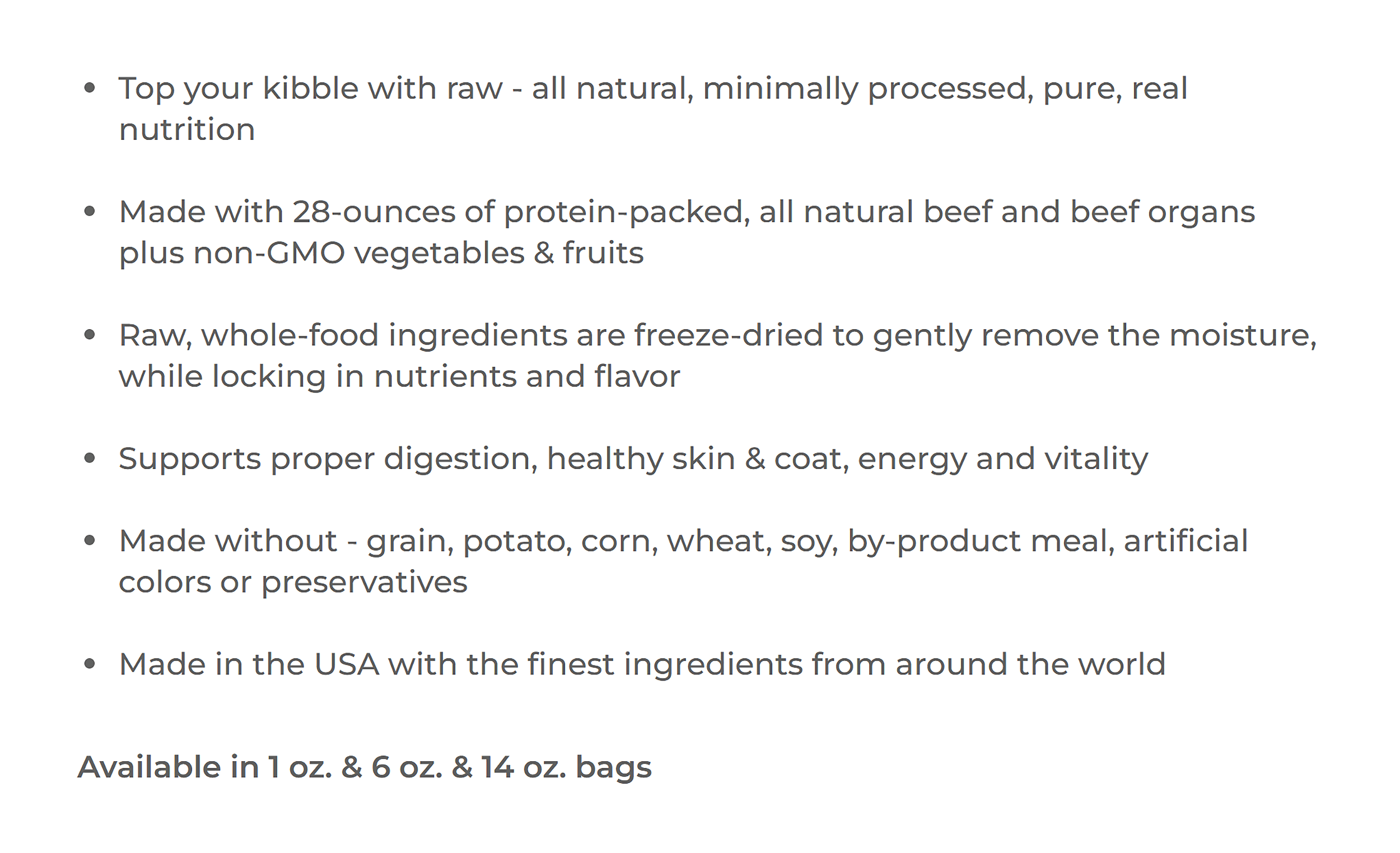 Instinct Pet Food – Beef food topper
