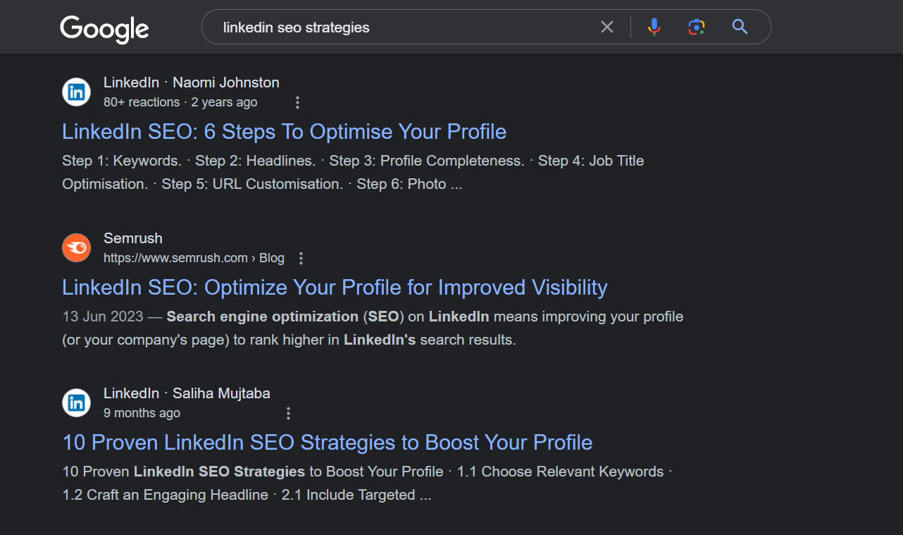 LinkedIn Pulse example post