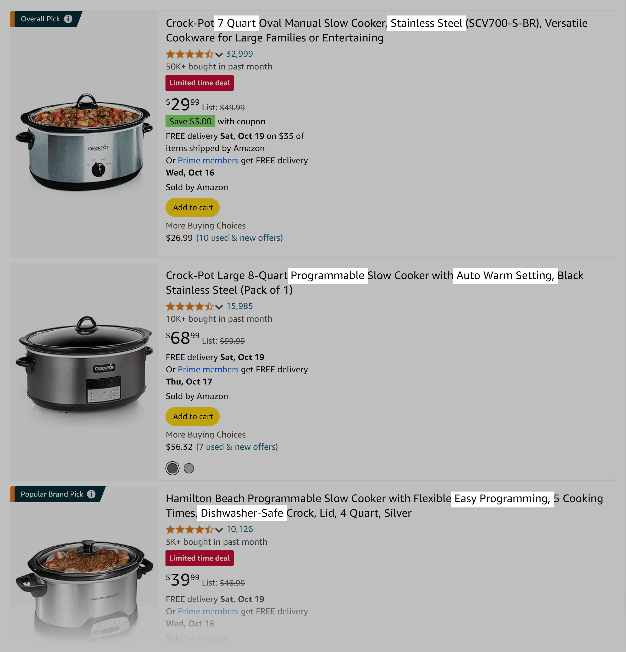Slow cooker – Keywords