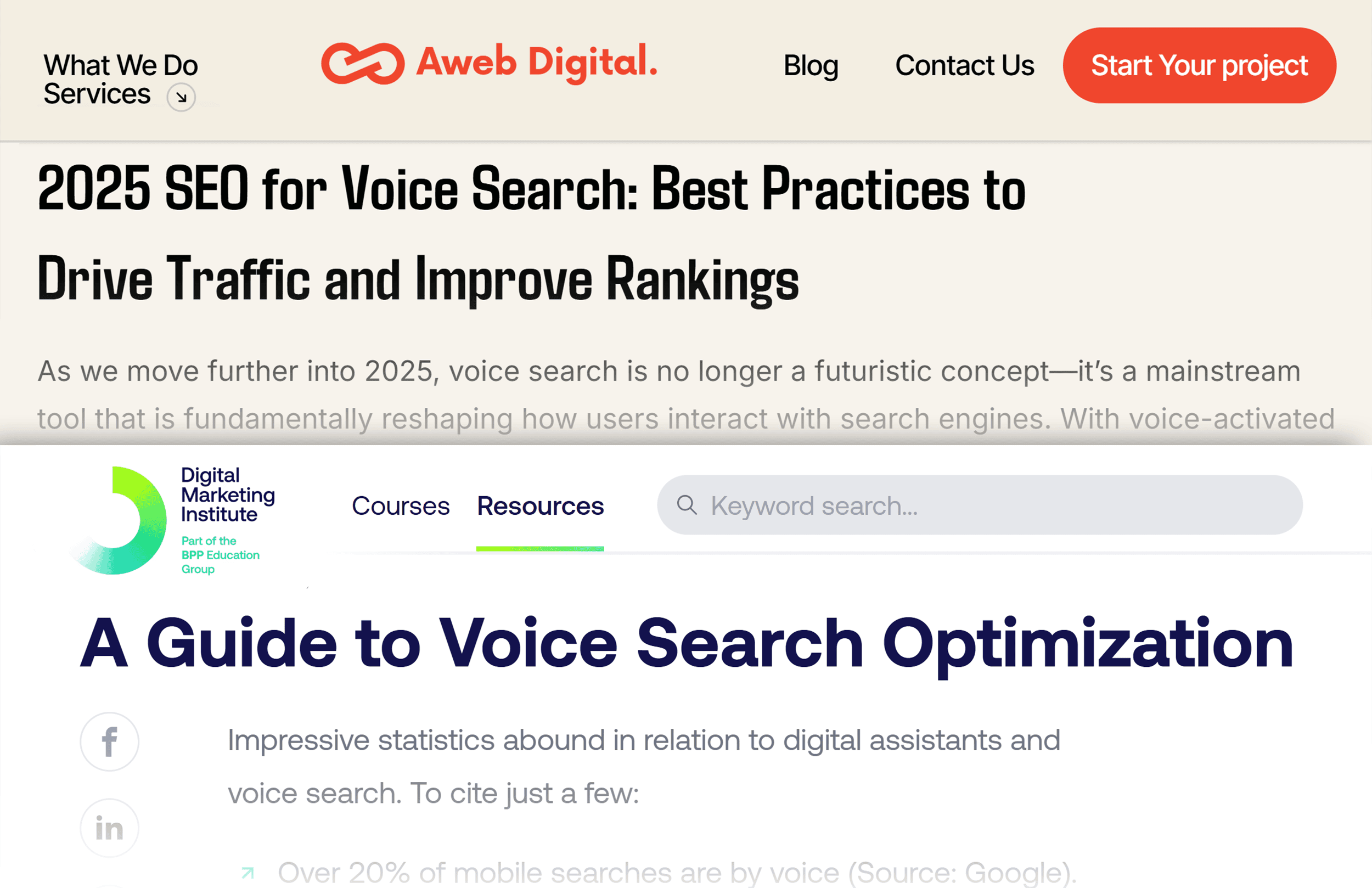 Voice Search Collage
